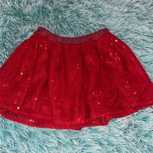 Red Sequin Skirt